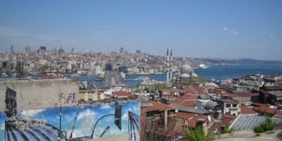 Blick über die Dächer Istanbuls und das Marmarameer